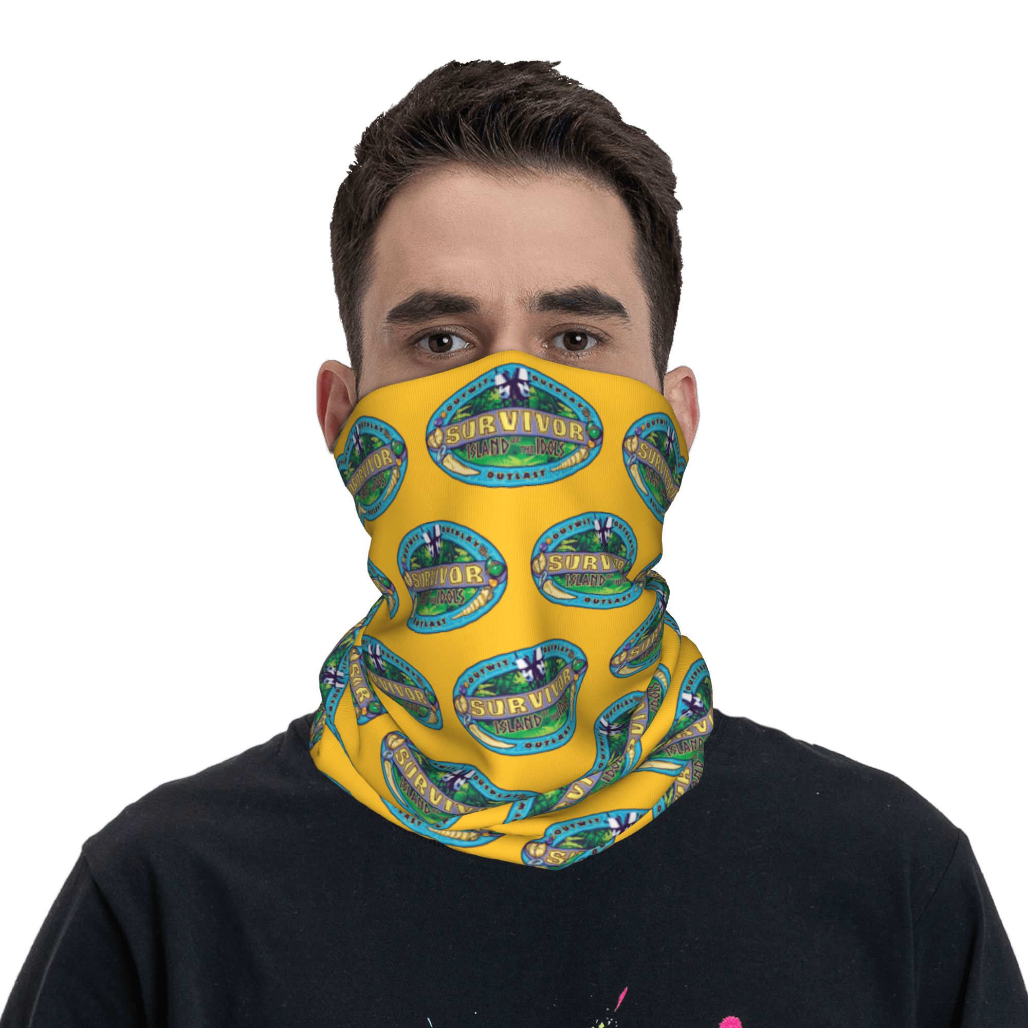 Sports Mask Breathable - غطاء رقبة باندانا مطبوع عليه Island