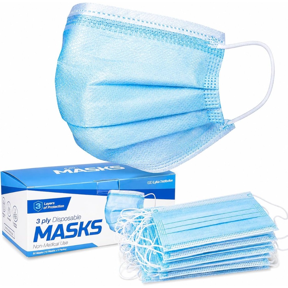 Disposable Mask Blue - قناع وجه - أقنعة زرقاء عالية