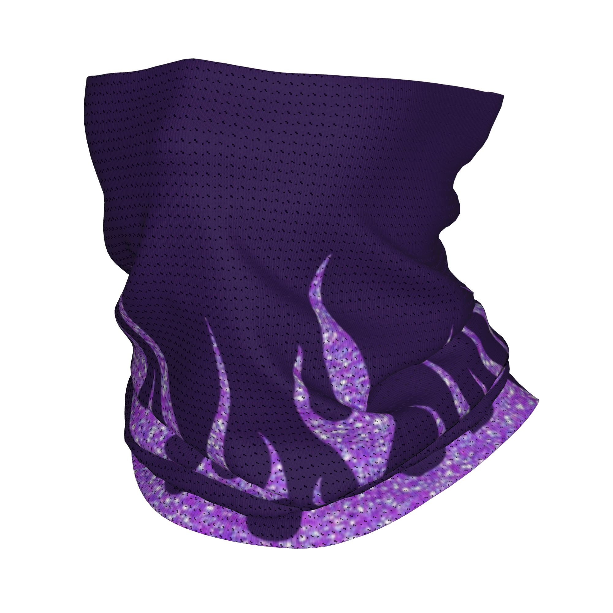 Neck Gaiter Face Cover - غطاء رقبة مخصص بتصميم لهب أرجواني