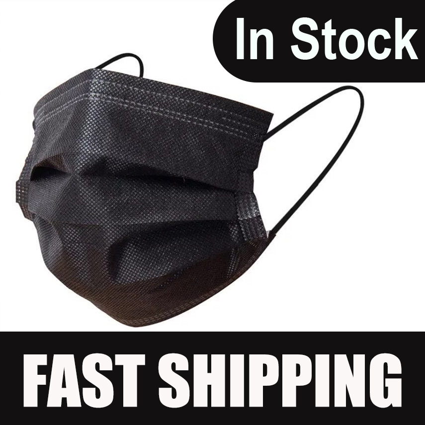 Disposable Surgical Mask - قناع الوجه الاسود غطاء للفم حماية