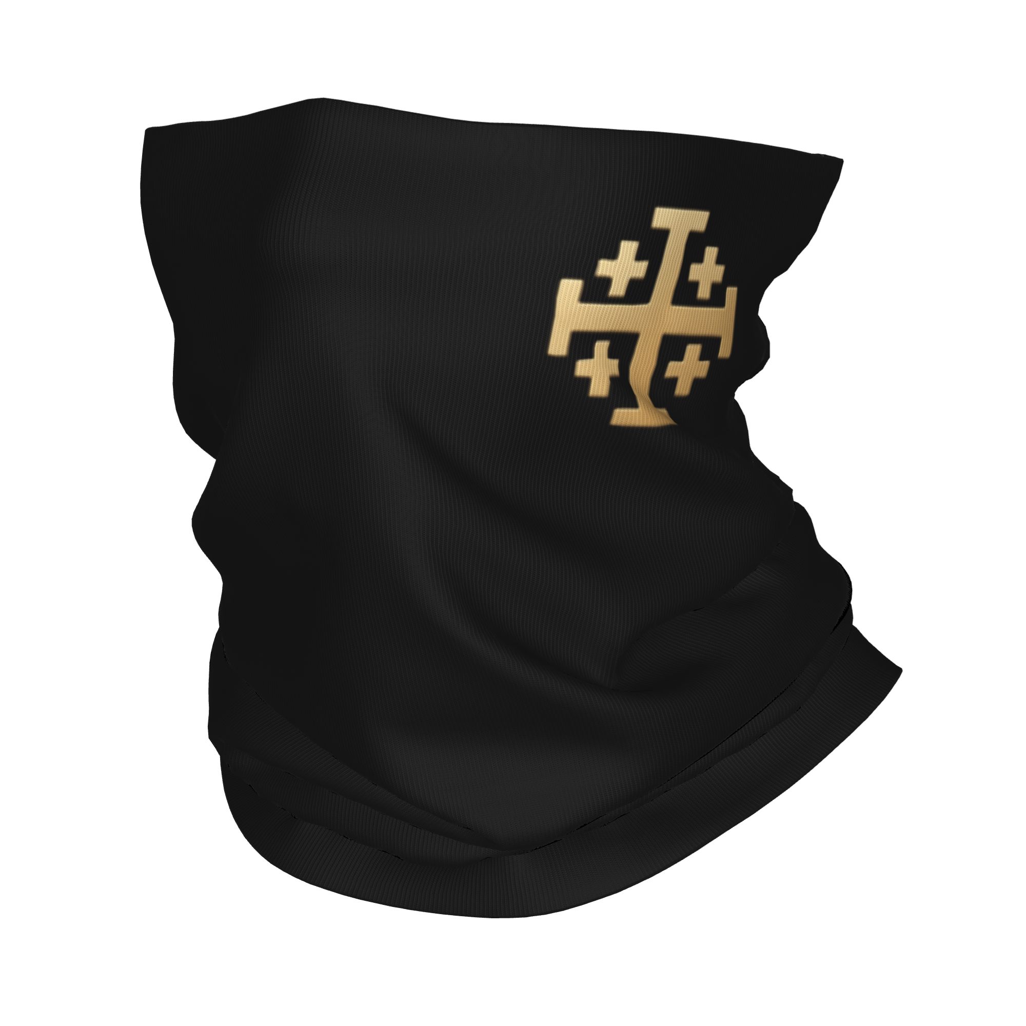 Neck Gaiter Face Cover - وشاح للرقبة بنمط صليب القدس المسيحي،