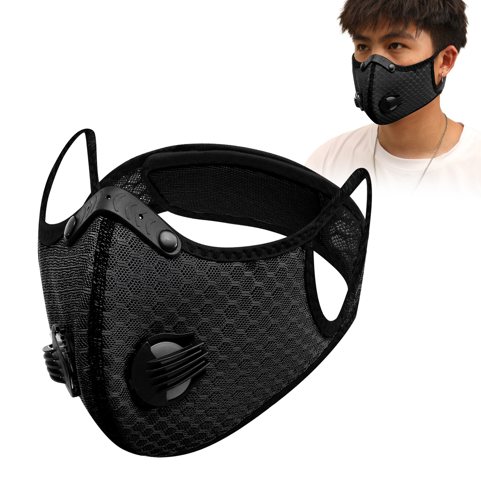 Anti Pollution Mask - قناع ركوب مقاوم للرياح للجنسين، قناع