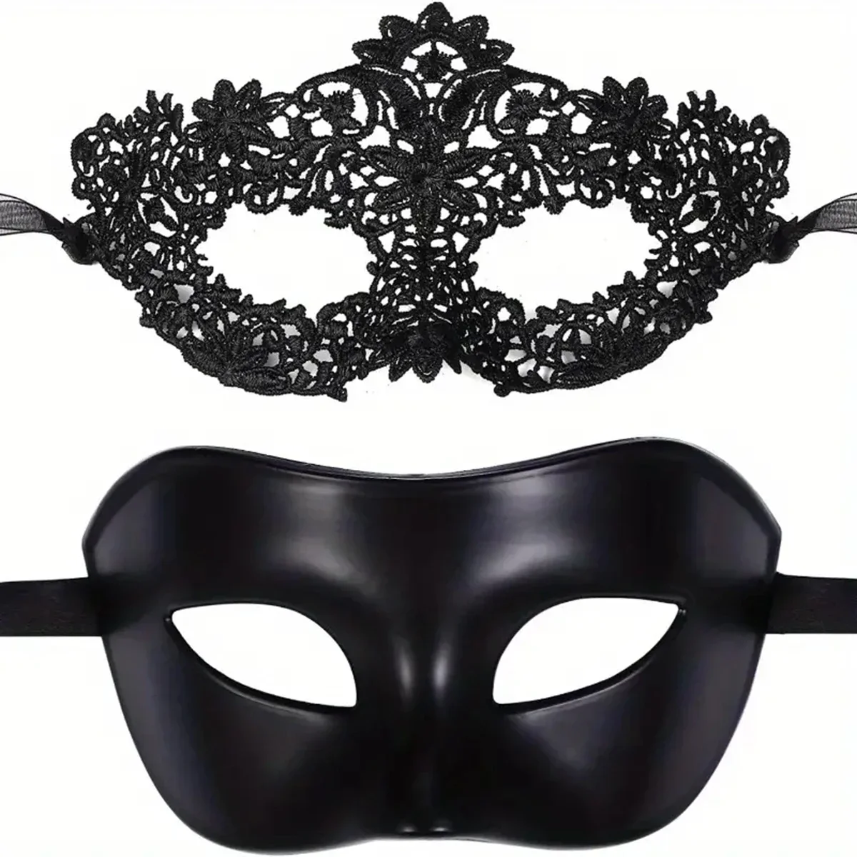 Black Face Mask Pack - طقم قناع تنكر من الدانتيل الأسود