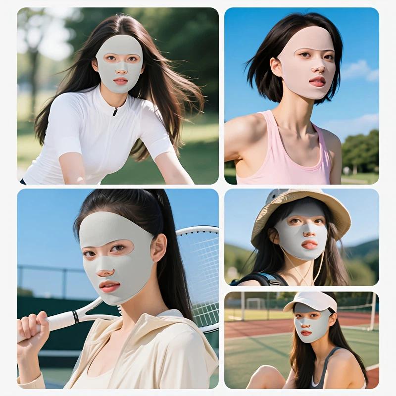 قناع وجه واقٍ من الشمس بلون وا - مراجعة Sports Mask Breathable وسعره