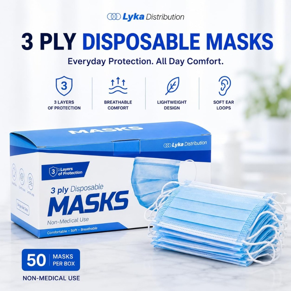 قناع وجه - أقنعة زرقاء عالية ا - مراجعة Disposable Mask Blue وسعره