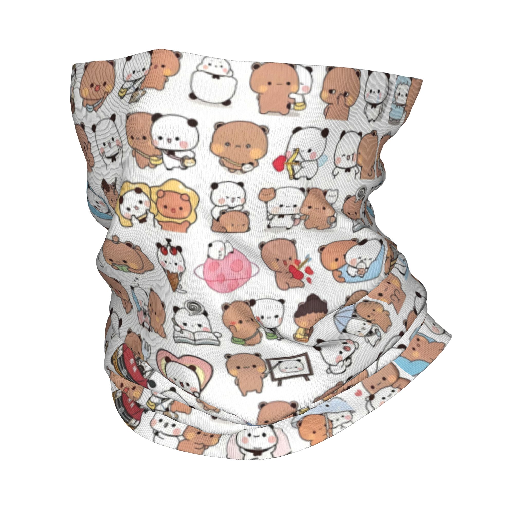مخصص الدب الكرتون الخوخ و غوما - مراجعة Neck Gaiter Face Cover وسعره