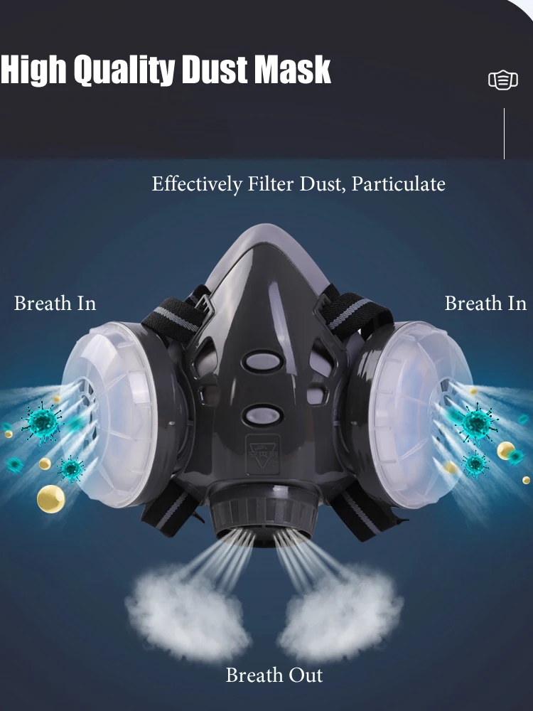 نصف الوجه قناع الغبار نظارات ا - مراجعة Kn95 Respirator Mask وسعره
