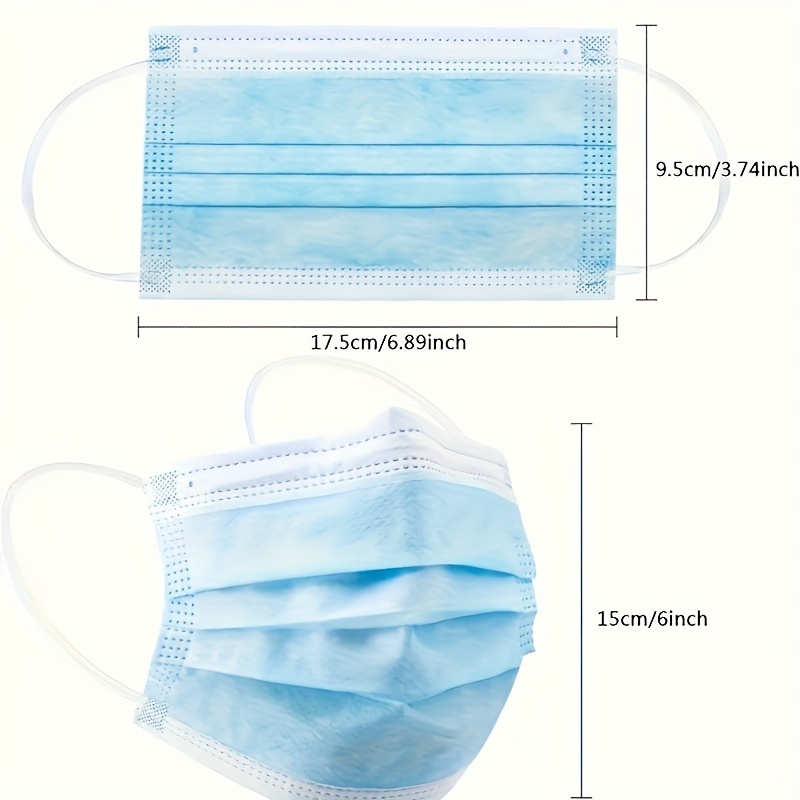 200 قطعة من أقنعة الحماية الزر - مراجعة Disposable Mask Blue وسعره