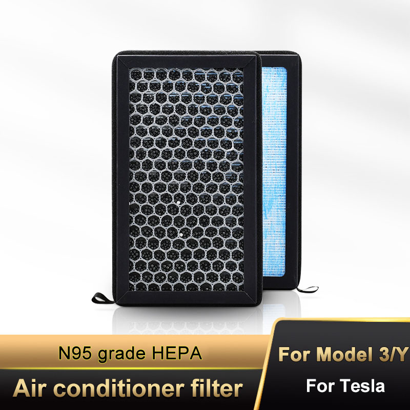 2 قطعة ل تسلا نموذج 3 نموذج Y  - مراجعة Filter Replacement N95 وسعره