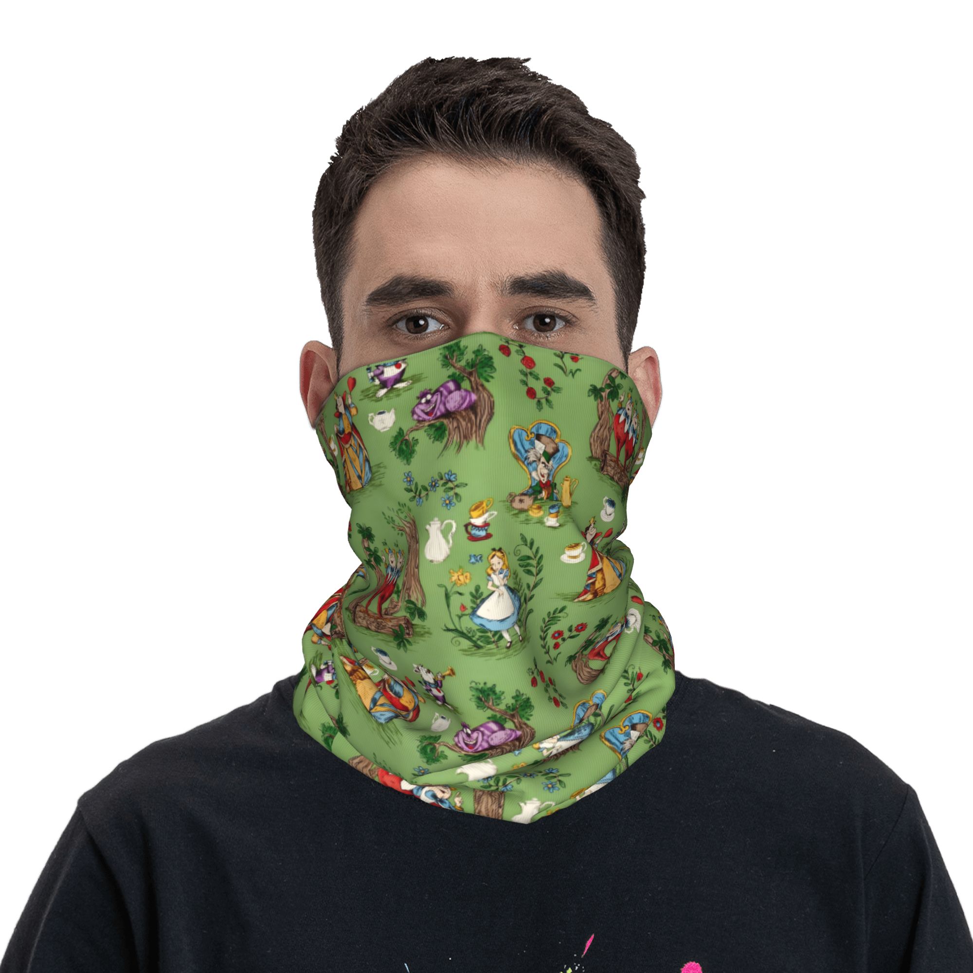 وشاح رقبة مخصص بتصميم أليس في  - مراجعة Neck Gaiter Face Cover وسعره