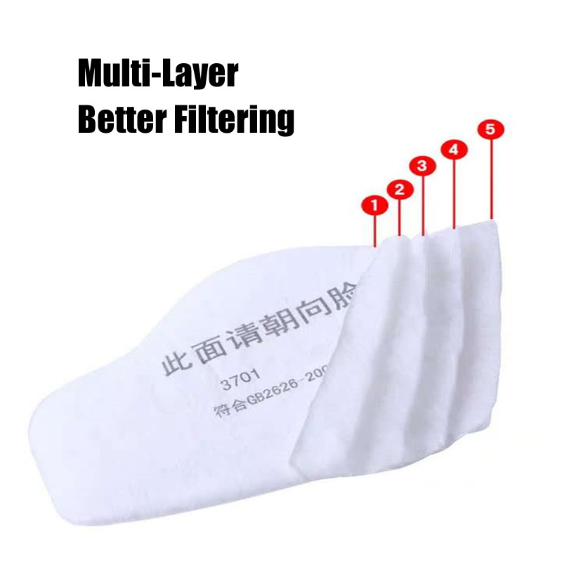 3701 مرشح القطن الجسيمات ل 3M  - مراجعة Dust Mask Construction وسعره