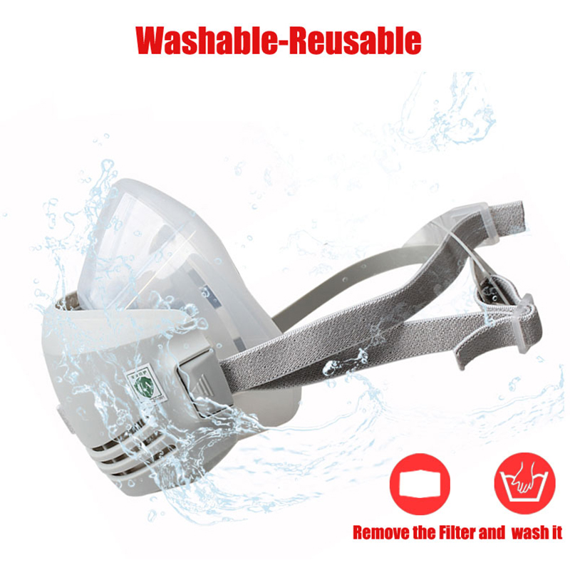 سيليكون الغبار واقية قناع واقي - مراجعة Respirator Half Face وسعره