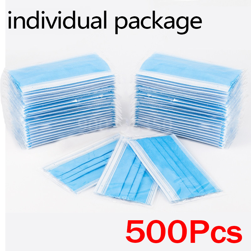 10-500 قطعة يمكن التخلص منها ل - مراجعة Disposable Mask Blue وسعره